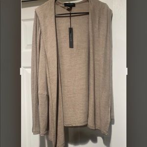 Tan Hooded Cardigan